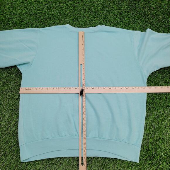 Vintage 80s Bunny Skiing Sweatshirt Womens XL 22x22 Boxy USA - Picture 4 of 15